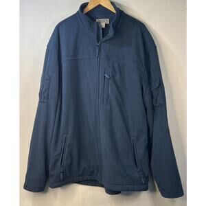 Duluth Trading Company Mens Heavy Duty Outdoor Fleece Jacket Blue XL tall Coat